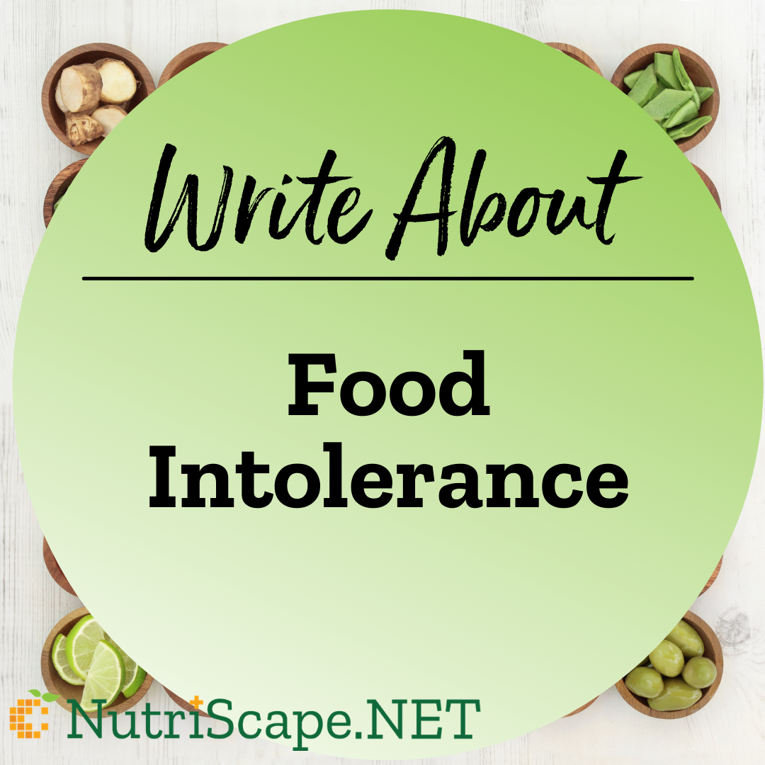 write about food intolerance