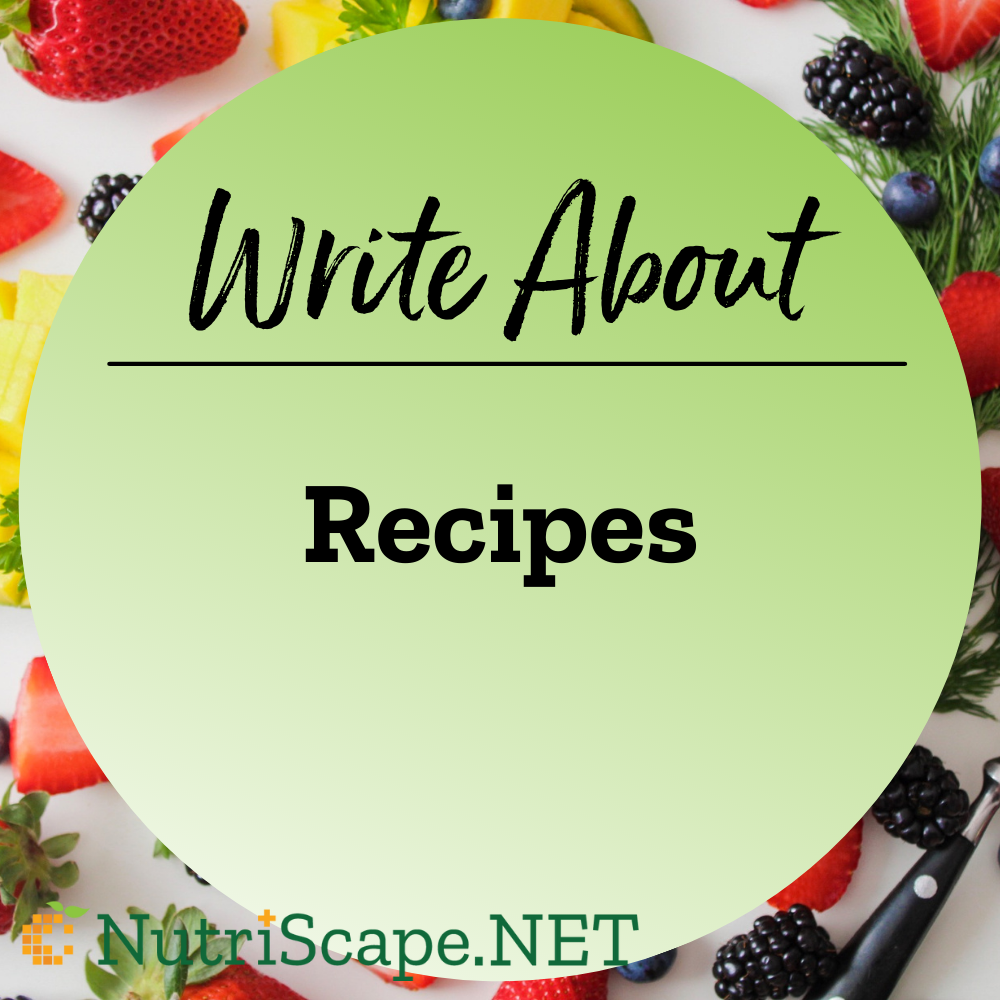 write about recipes